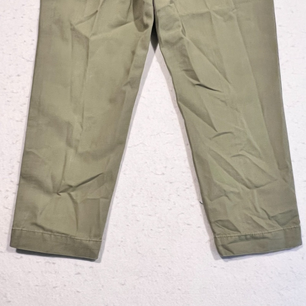 Talbots Slim‎ Cargo Pants Canvas Cotton Elastic Waist Green Size 8P Petite 30x25 - Picture 13 of 13